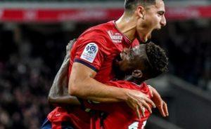 La joie des Lillois et notamment d’El Ghazi auteur du premier but pour le LOSC