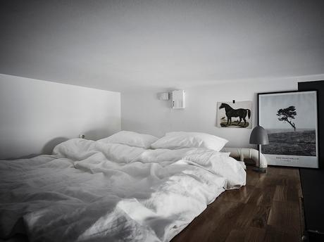 Un appartement tout en noir et blanc à Göteborg