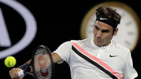 Federer en pleine action