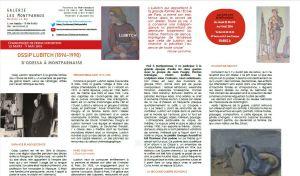 Galerie Les Montparnos   exposition OSSIP LUBITCH (1896-1990)  22 Mars au 9 Mai 2018