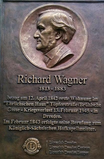 Plaque commémorative Richard Wagner à Dresde