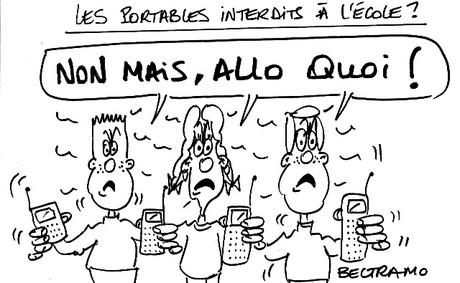 Portables interdits à l'école