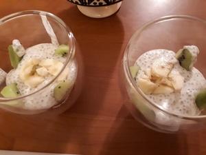 Pudding de Chia au lait de Soja Cliquer sur les photographies pour les agrandir