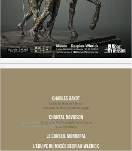 Musée Despiau-Wlérick  exposition Christophe CHARBONNEL « Guerriers et Cavaliers » 3 Février au 20 Mai 2018