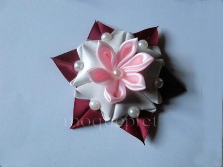 Mes ouvrages - fleurs en ruban - 3