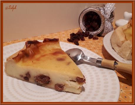 Flan vanillé aux raisins secs