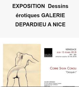 Galerie Depardieu à NICE   EXPOSITION  « Corinne Sylvia Congiu » – CROQUER  jusqu’au 10 Mars 2018