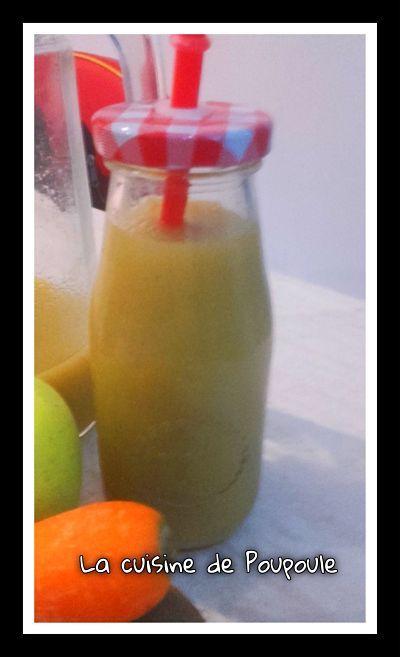 Jus de fruits Kiwi, pommes et carottes au thermomix ou sans 