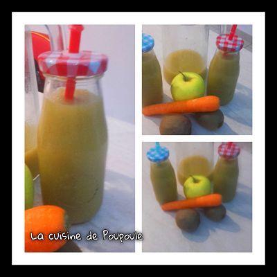 Jus de fruits Kiwi, pommes et carottes au thermomix ou sans 