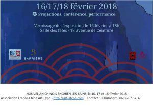 Association France Chine Art Expo (AFCAE)  16/1718 Février 2018 ENGHIEN-LES-BAINS