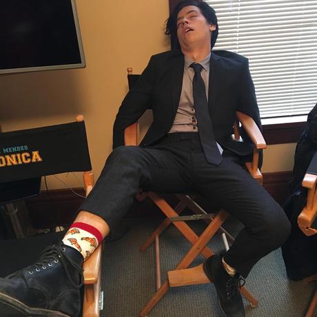 STYLE : pizza socks for Cole Sprouse