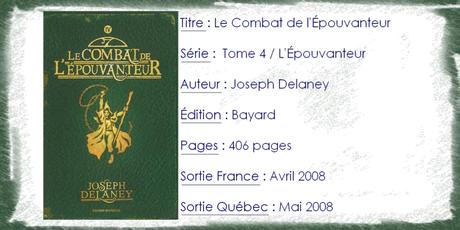 L’Épouvanteur #4 Le Combat de l’Epouvanteur de Joseph Delaney