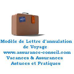 Lettre Type demande Annulation Voyage + Comparateur modele lettre deemande annulation voyage