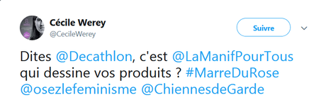 Décathlon et le sac rose