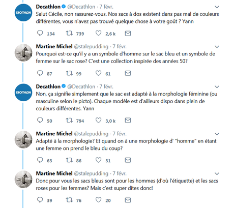 Décathlon et le sac rose