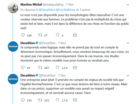 Décathlon et le sac rose