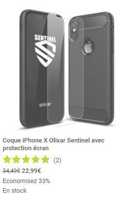 coques et protections Mobile Fun iPhone X screen1 olixar