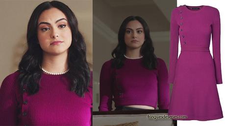 RIVERDALE : Veronica in a plum sweater dress (but more sweater than dress) in ep 14