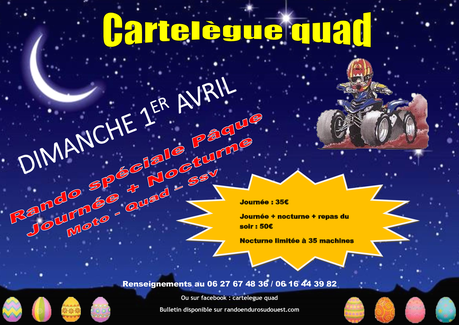 Rando moto, quad et SSV de Cartelègue Quad (33), le 1 avril 2018