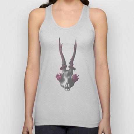 Deer- skull tee shirt woman society6