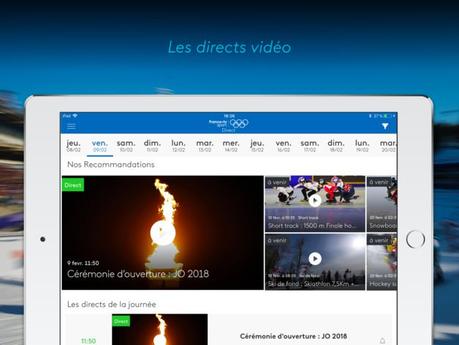 App du jour : France•tv JO : PyeongChang 2018 (iPhone & iPad – gratuit)