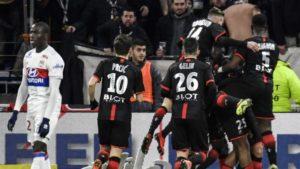 Rennes punit Lyon La joie des Rennais vainqueur de Lyon