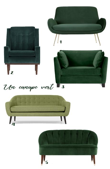 4 façons d’adopter le vert dans sa déco canapé vert made.com