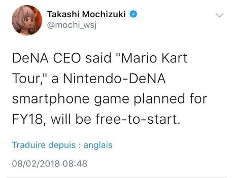 Mario Kart Tour : le jeu sera gratuit !