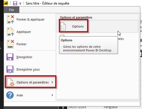 Power BI Options