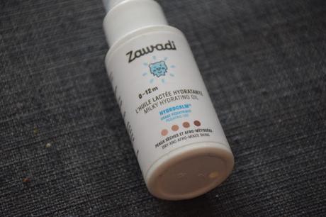 Test : L'huile lactée hydratante de Zawadi