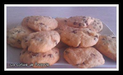 Cookies (biscuits) sans gluten sans lactose aux pépites de chocolat au thermomix ou sans 
