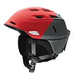 Smith Camber Casque de Ski Homme, Matte Fire Split Red, Taille 59-63