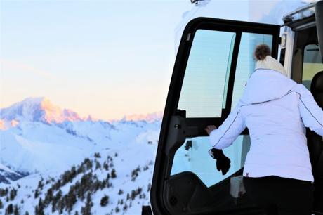Il est temps de redescendre et de laisser les pistes au skieurs - dormir dans une dameuse - La plagne