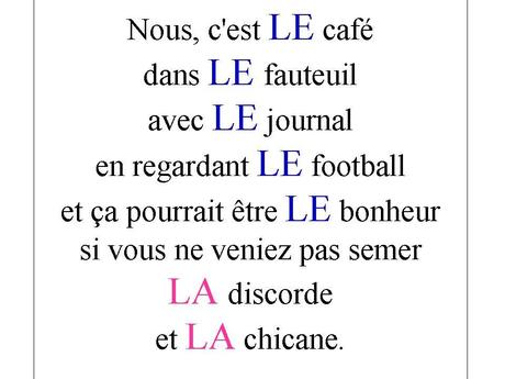 Divers - Le genre Grammatical