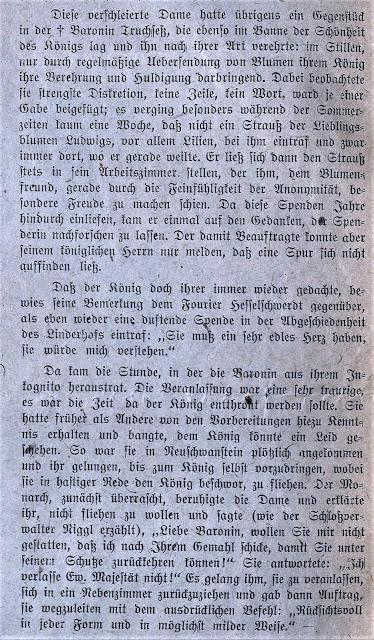 Quand la baronne Esperanza von Truchseß faisait livrer incognito des fleurs au roi Louis II