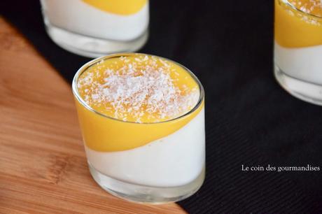 Verrines panna cotta au lait de coco et mangue Verrines panna cotta au lait de coco et mangue