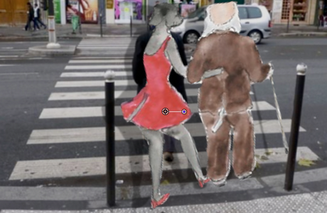 677) Crâne en peau de fesse