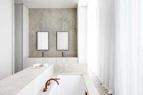 Anvers / Une cuisine en bois minimaliste dans un penthouse /
