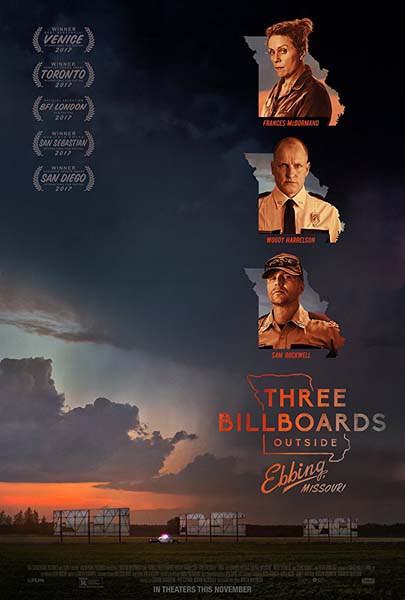 THREE BILLBOARDS OUTSIDE EBBING, MISSOURI (2017) ★★★★☆