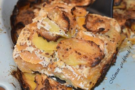 Gratin de navets boule d'or à la moutarde à l'ancienne