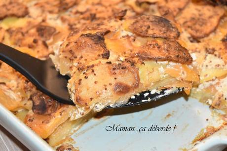 Gratin de navets boule d'or à la moutarde à l'ancienne