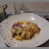 Mise à l'honneur#31 Gratin de Poireaux à la saucisse Fumée au Thermomix - Oh, la gourmande..
