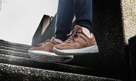 La Saucony Grid 8500 Brown, dans une allure de crème de marron
