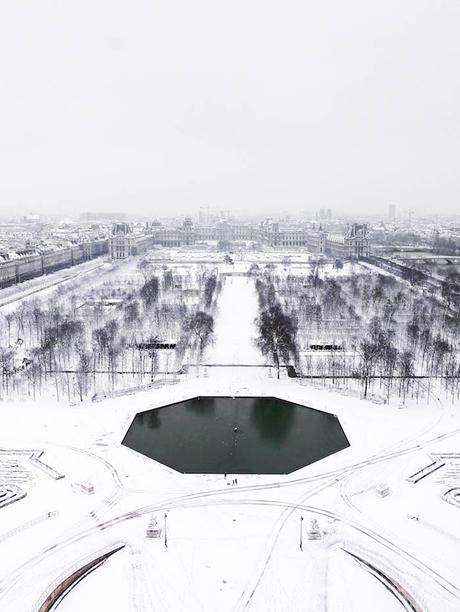 paris sous la neige photo video vue grande roue parc