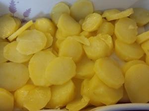 Gratin de Pommes de Terre, Oignons, et Jambon sec au fromage de Raclette Gratin de Pommes de Terre, Oignons, et Jambon sec au fromage de Raclette