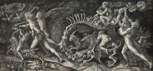 Girolamo Genga , The Witches Rout (The Carcass). Engraving, c. 1520