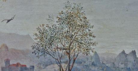 La pie sur le gibet Brueghel 1568 Die_Elster_auf_dem_Galgen Musee regional de la Hesse, Darmstadt heron