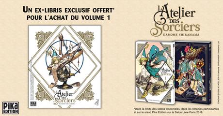 Un ex-libris L’Atelier des Sorciers offert par Pika à l’occasion de la sortie du tome 1