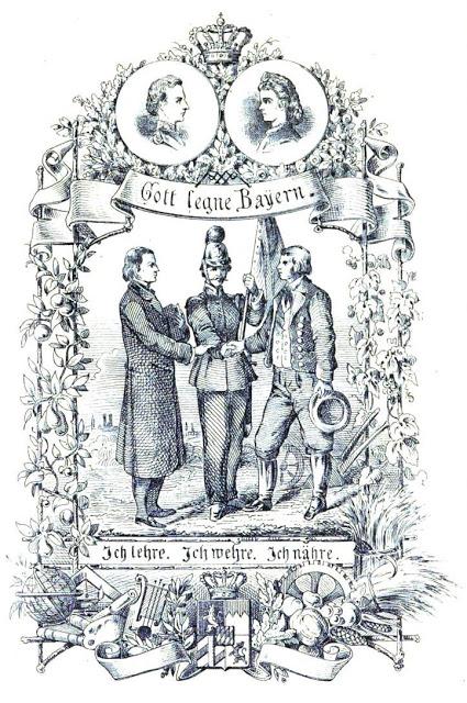 Der junge Staatsbürger, un livre d'éducation au civisme patriotique bavarois et royaliste.  1867.