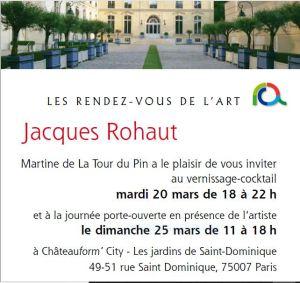 Les Rendez-vous de l’Art  exposition JACQUES ROHAUT à partir du 20 Mars 2018